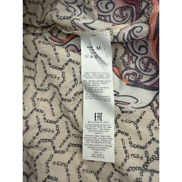 DX COLLECTION Italy Boho Print Blouse/Jacket/Shirt Women's Sz M NEW - Picture 8 of 10